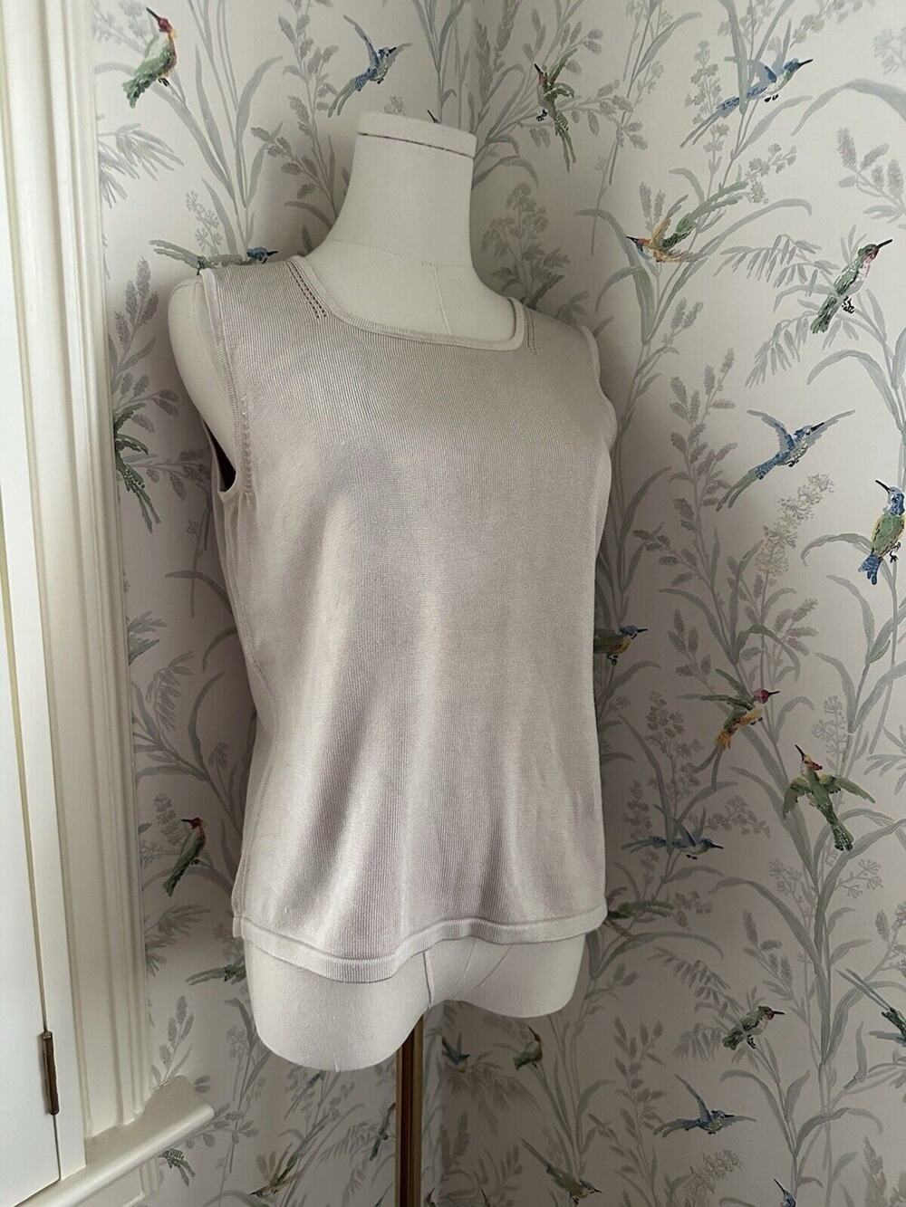 Knit Sweater Tank Top Vintage Sleeveless Casual Corner Annex Size Medium